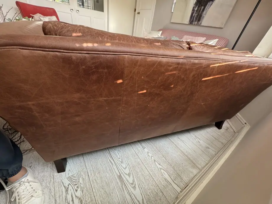 Vintage-style leather sofa from Laura Ashley - quick sale
