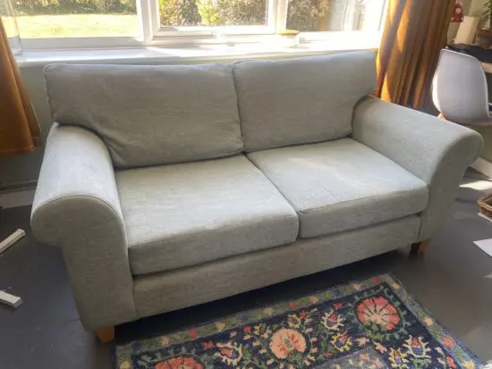 Light grey 2 seater sofa