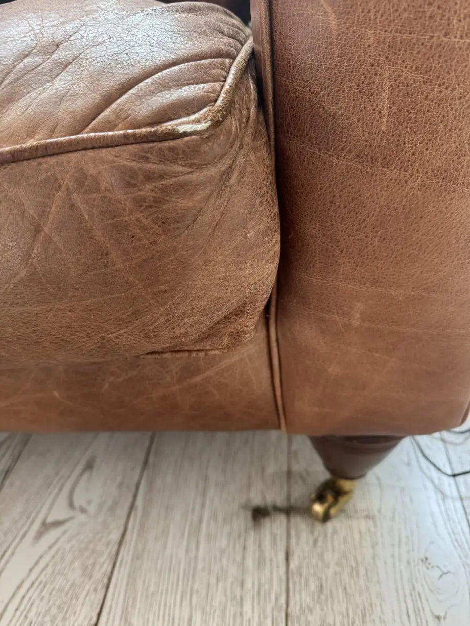 Vintage-style leather sofa from Laura Ashley - quick sale