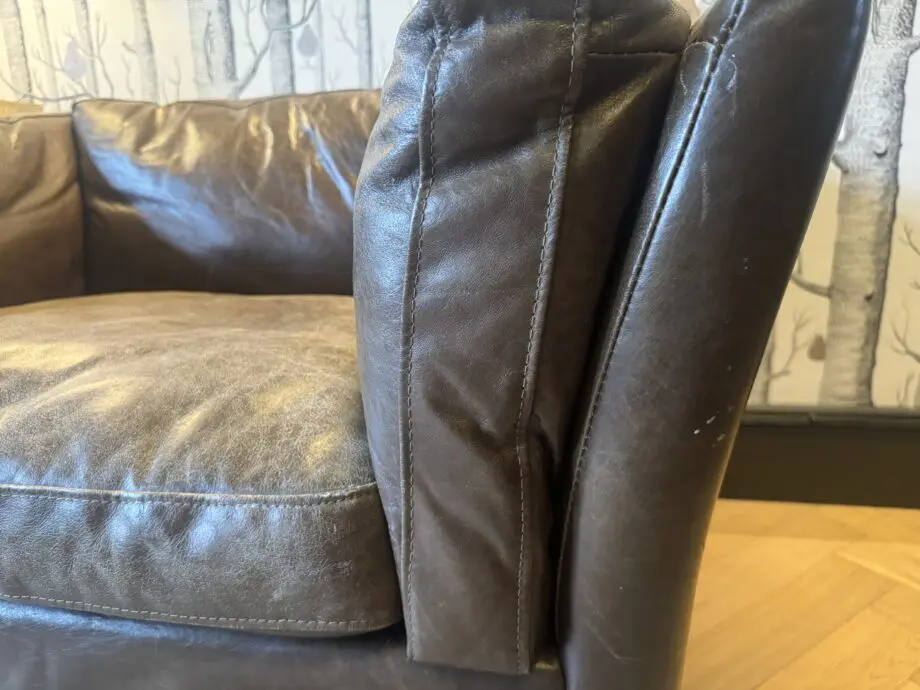 John Lewis Dark Brown Leather Halo Gaucho Armchair