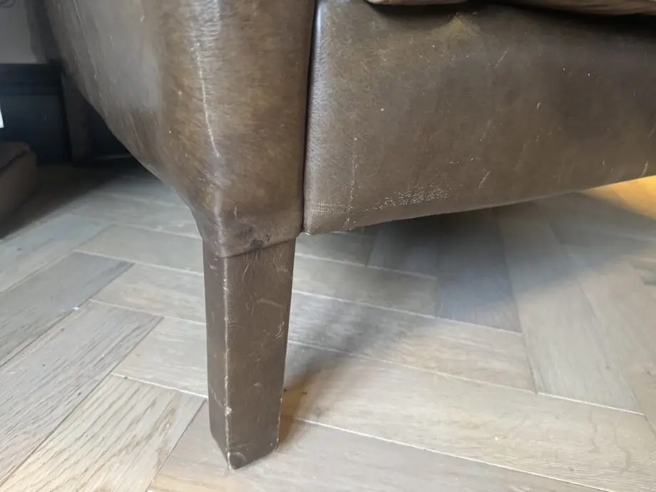 John Lewis Dark Brown Leather Halo Gaucho Armchair