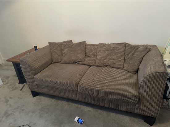 3 seater Brown sofa