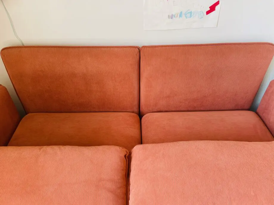 Ikea Vallentuna Retro Pink Corduroy Double Bed/Sofa