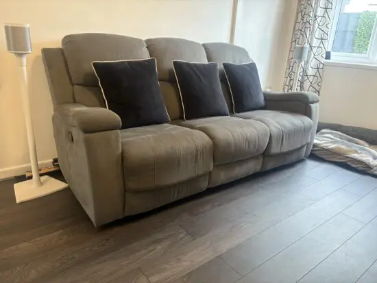 Grey 3 seater