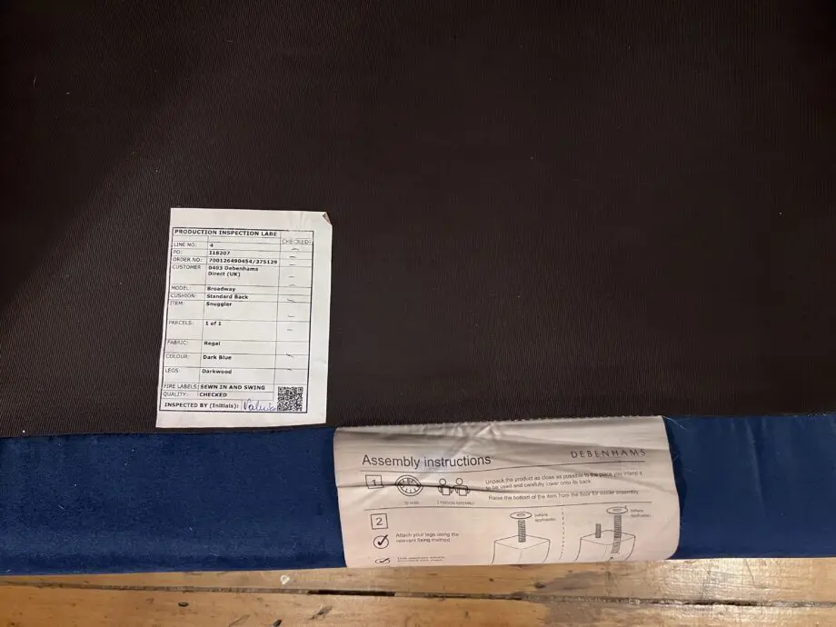 Debenhams Blue Love Seat
