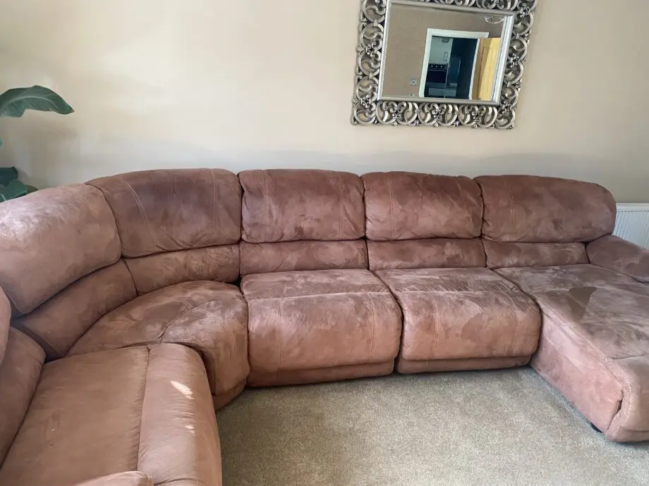 DFS large suede corner suite