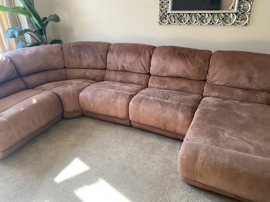DFS large suede corner suite