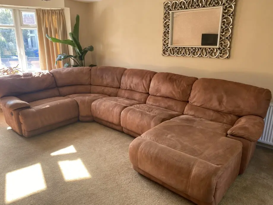 DFS large suede corner suite