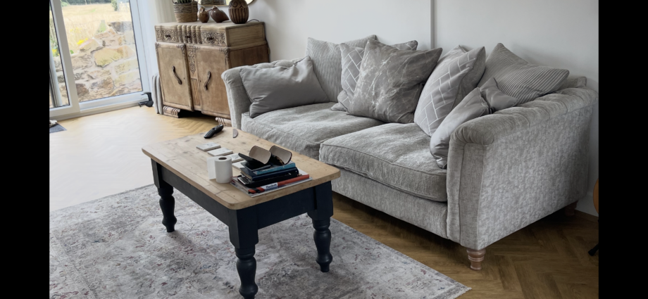 Silver grey 4 + 2 seater sofas
