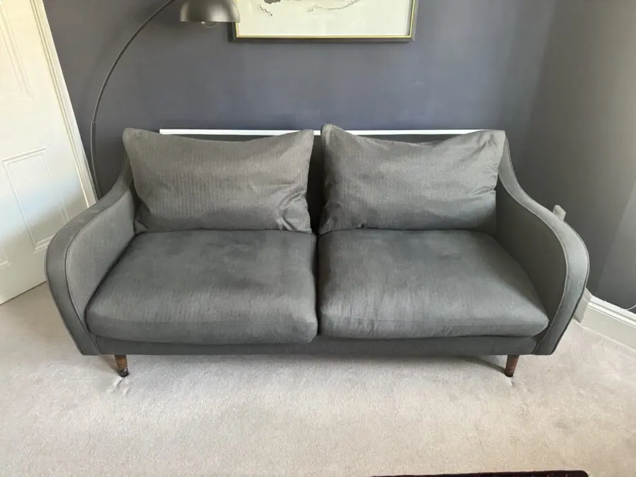 John Lewis Grey 3-Seater Sofa with Feather Wrapped Cushions