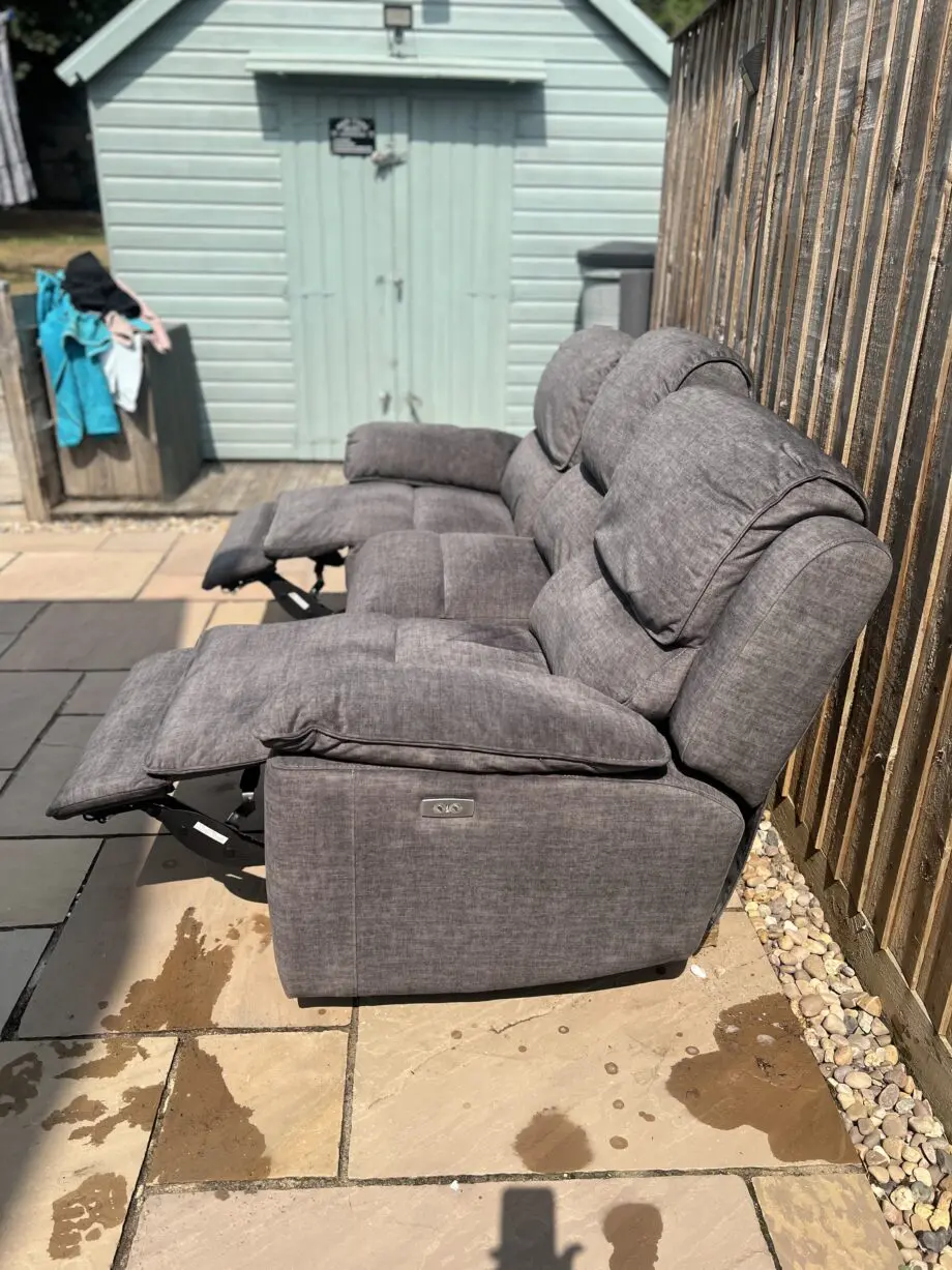 Oak , furniture land , charcoal grey, good wood.