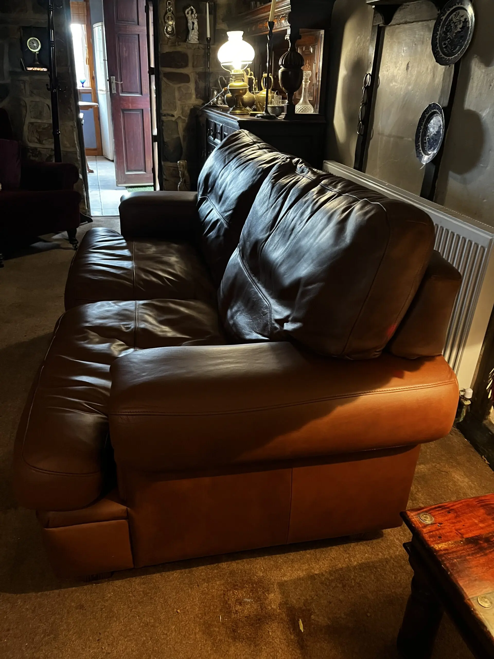 Brown Leather Sofa
