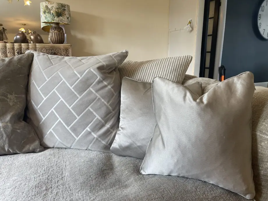 Silver grey 4 + 2 seater sofas