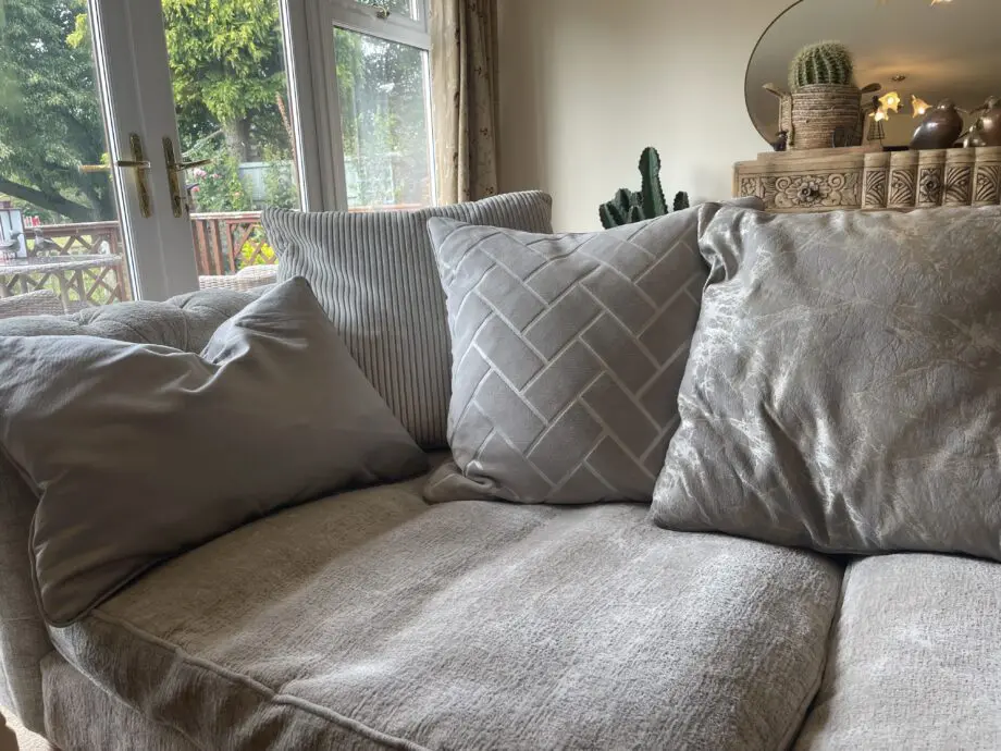 Silver grey 4 + 2 seater sofas