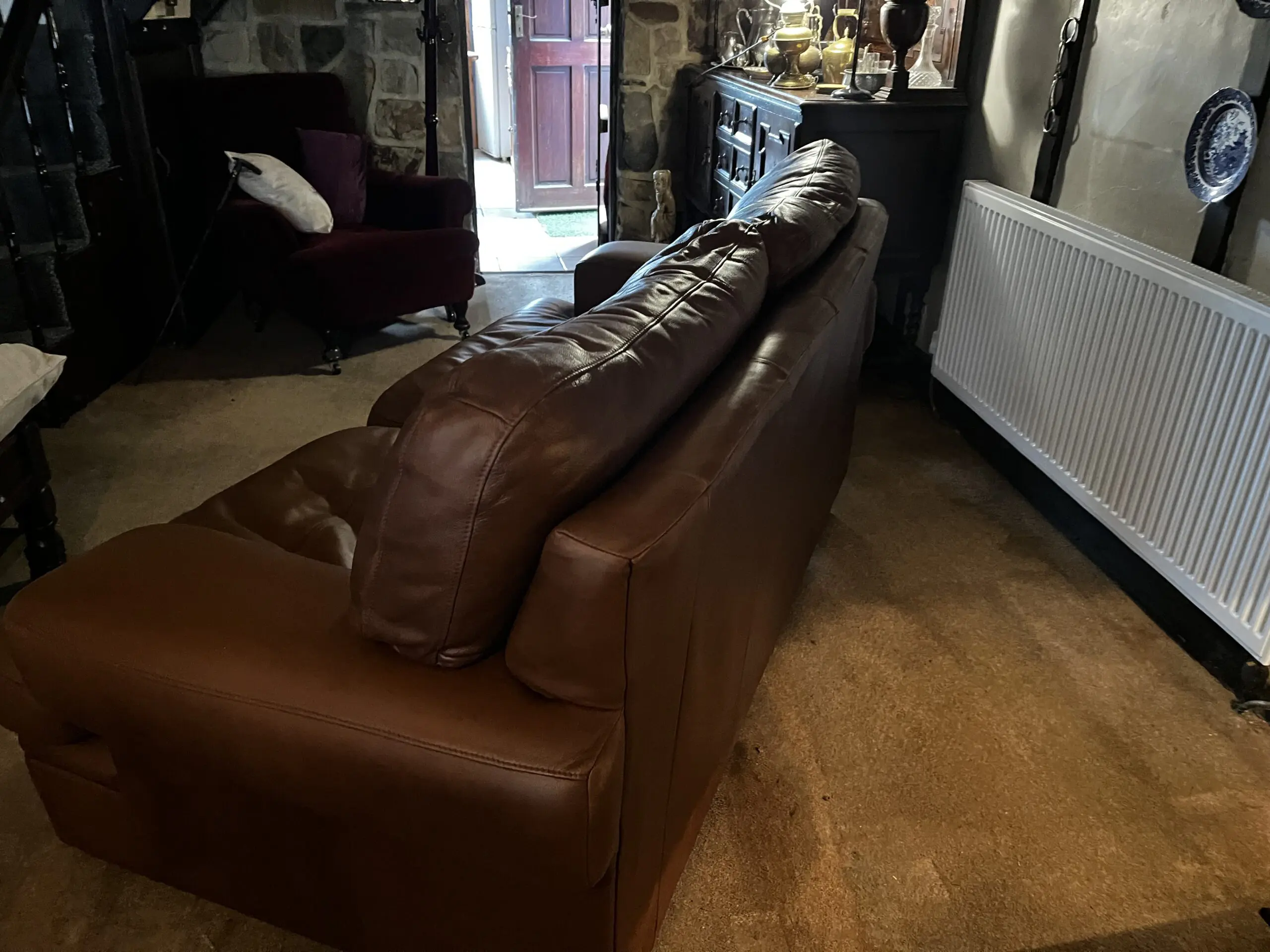 Brown Leather Sofa
