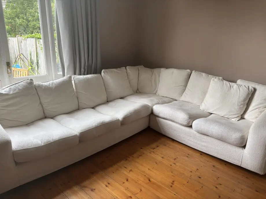 Large cream corner sofa