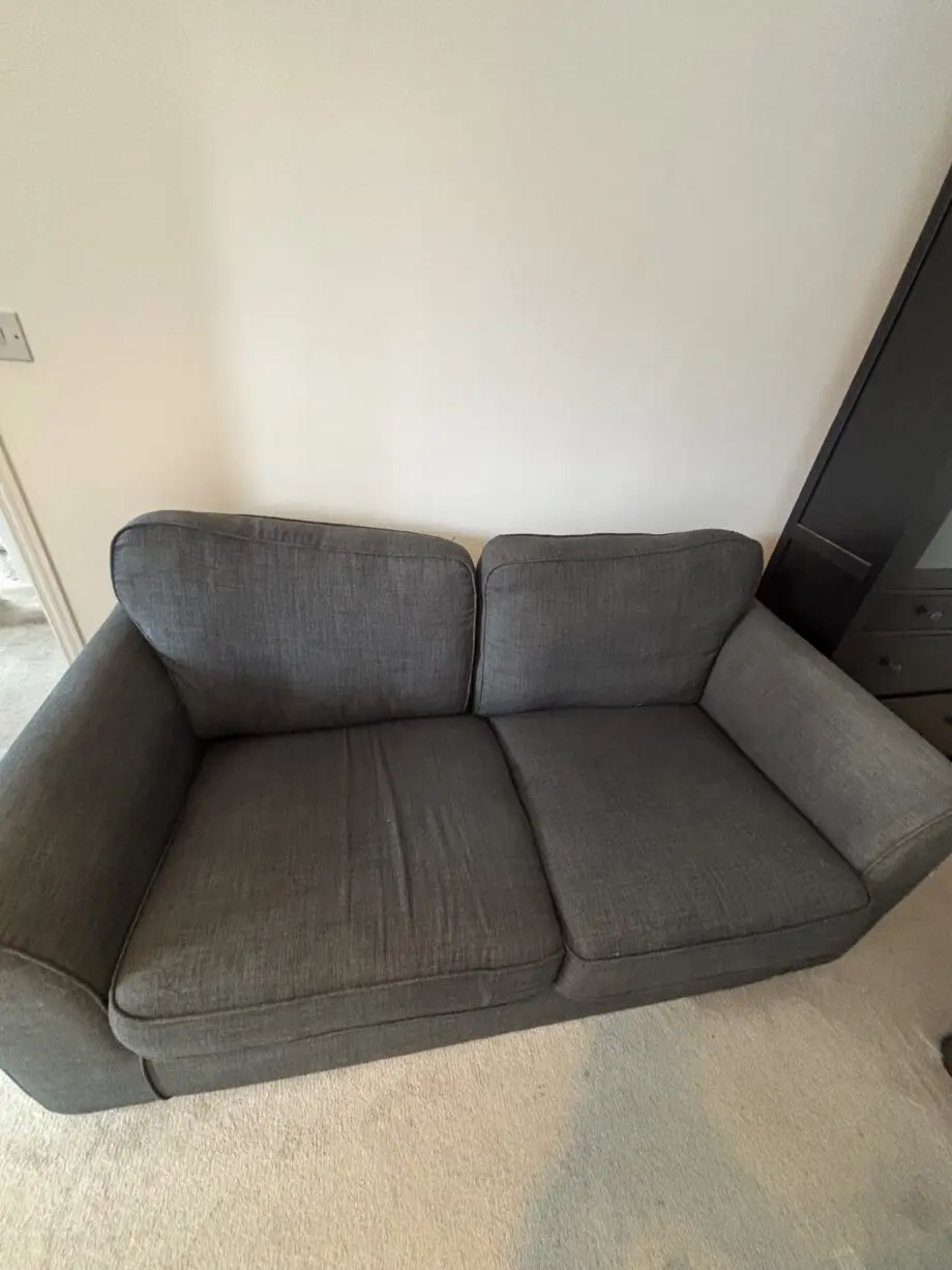 DFS slate grey two seater and three seater sofa set. Extremely comfortable. Removable cushion covers for washing.