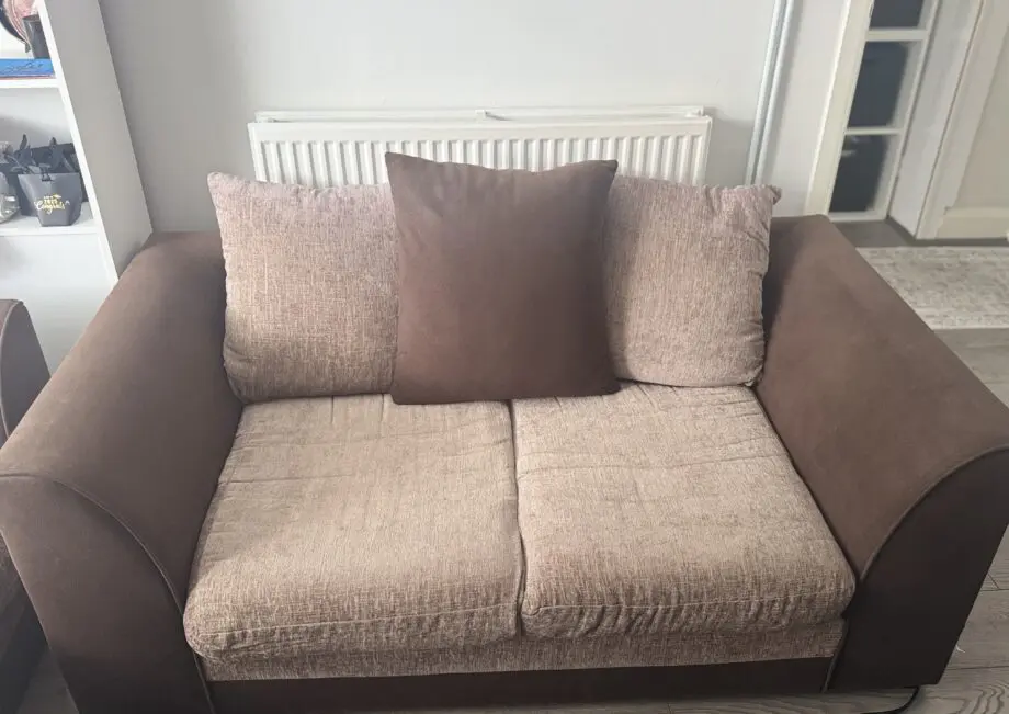 Beige/Brown 2 Seater
