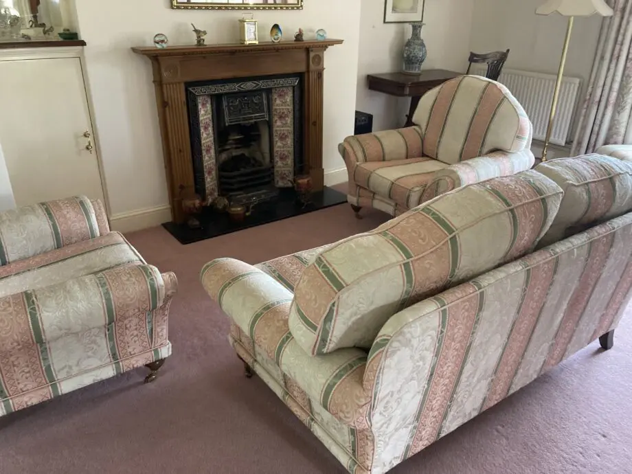 3 Piece Suite with footstool - excellent condition