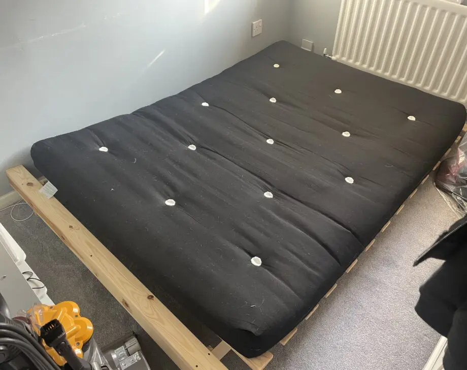 The Range Black 4ft6 Futon Sofa Bed