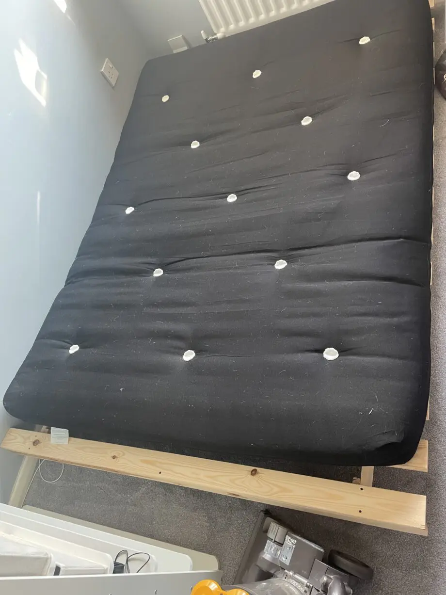 The Range Black 4ft6 Futon Sofa Bed