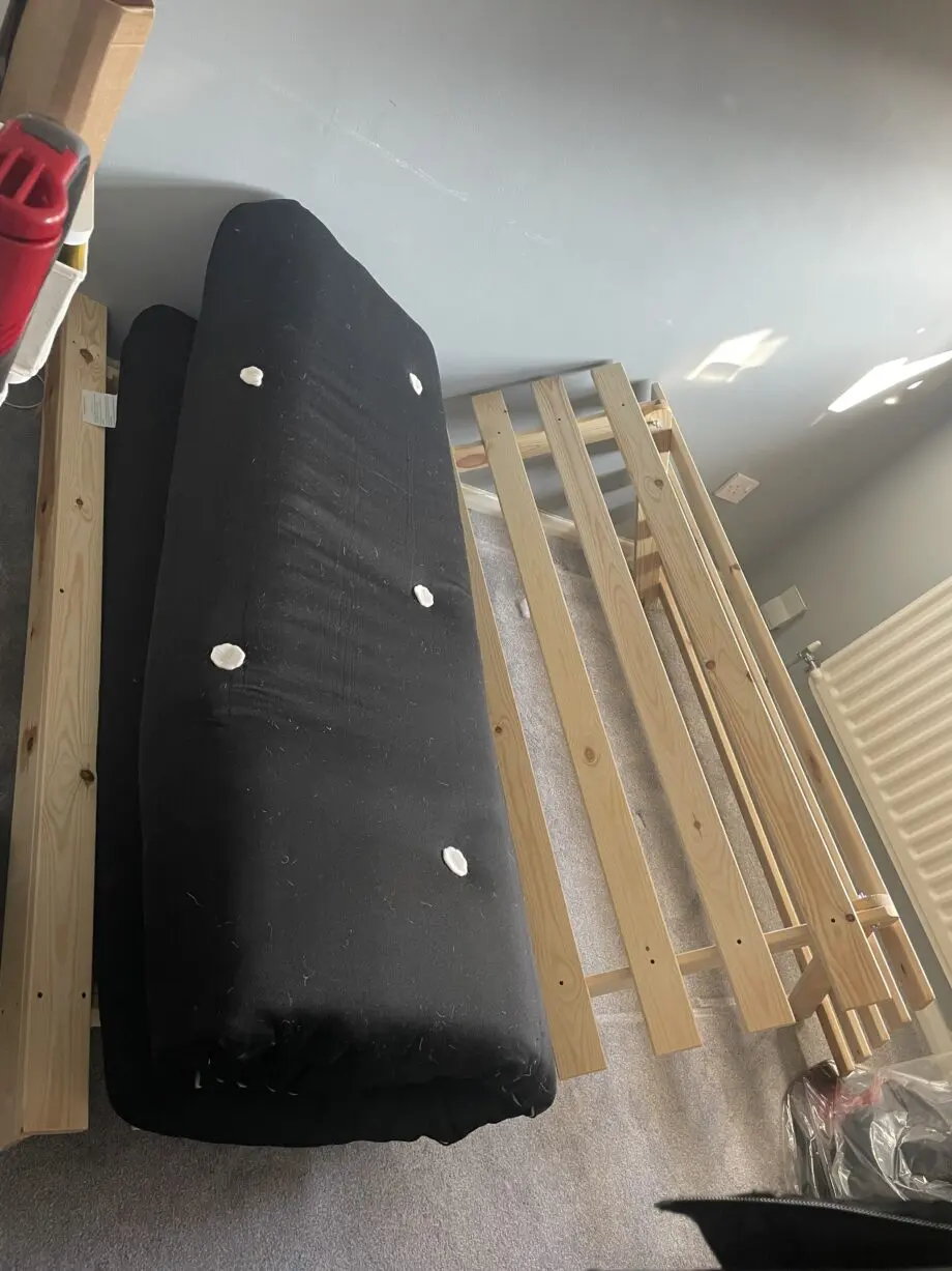 The Range Black 4ft6 Futon Sofa Bed