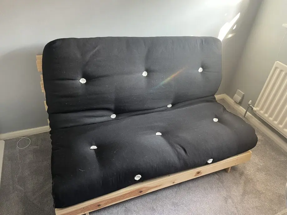 The Range Black 4ft6 Futon Sofa Bed