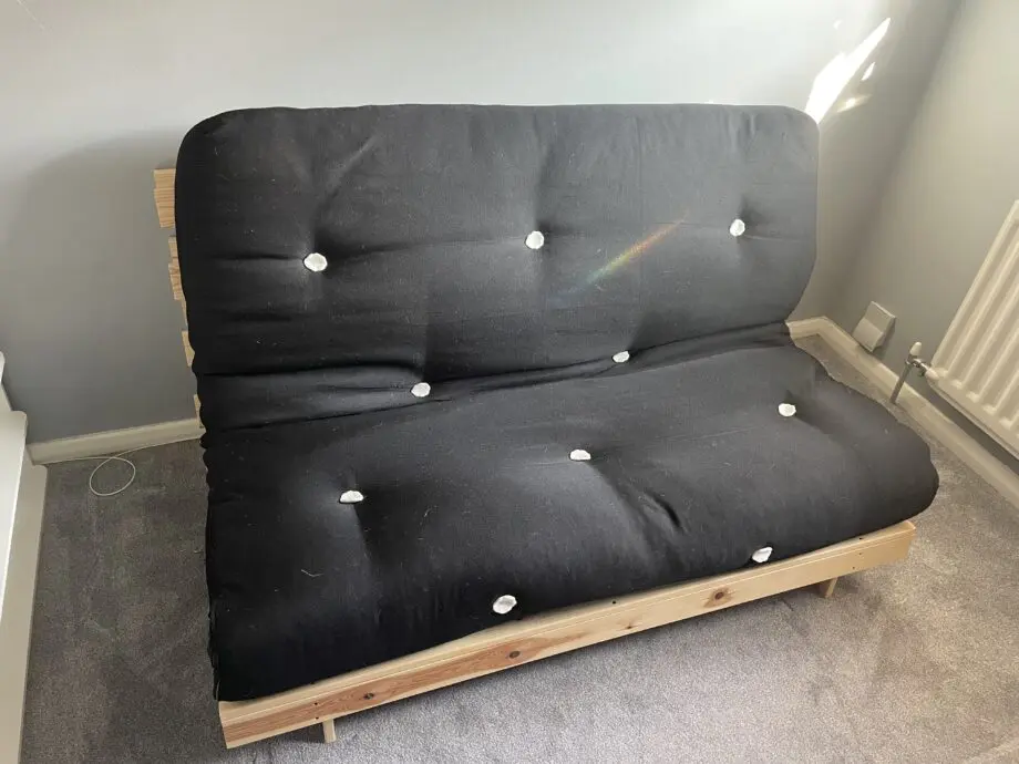 The Range Black 4ft6 Futon Sofa Bed