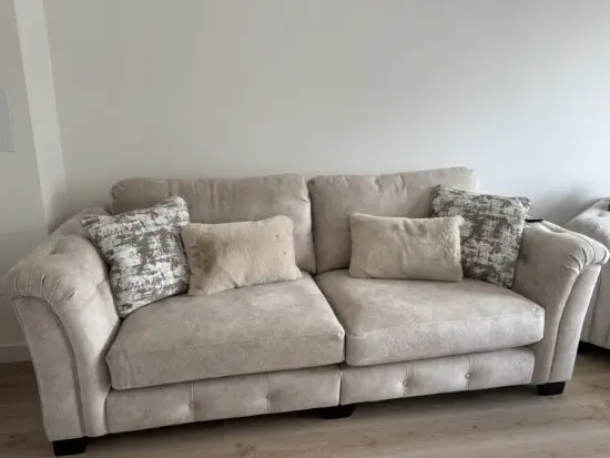 Furniture Village - Kenzo Cream - Boutique Aura 4 Seater - AURA4SS-STK-001