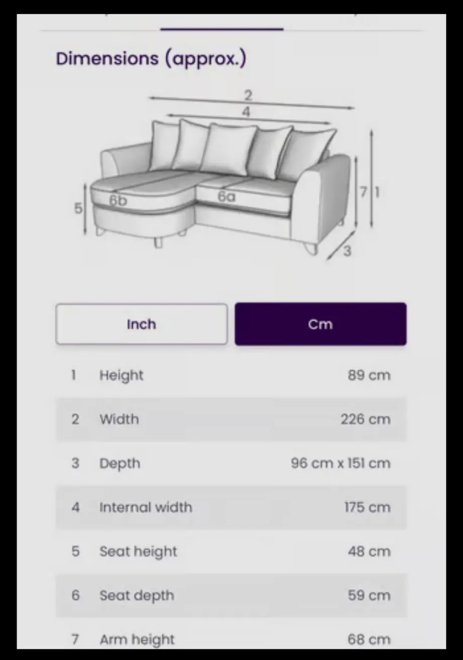 DFS Lorella pillow back 4 seater sofa