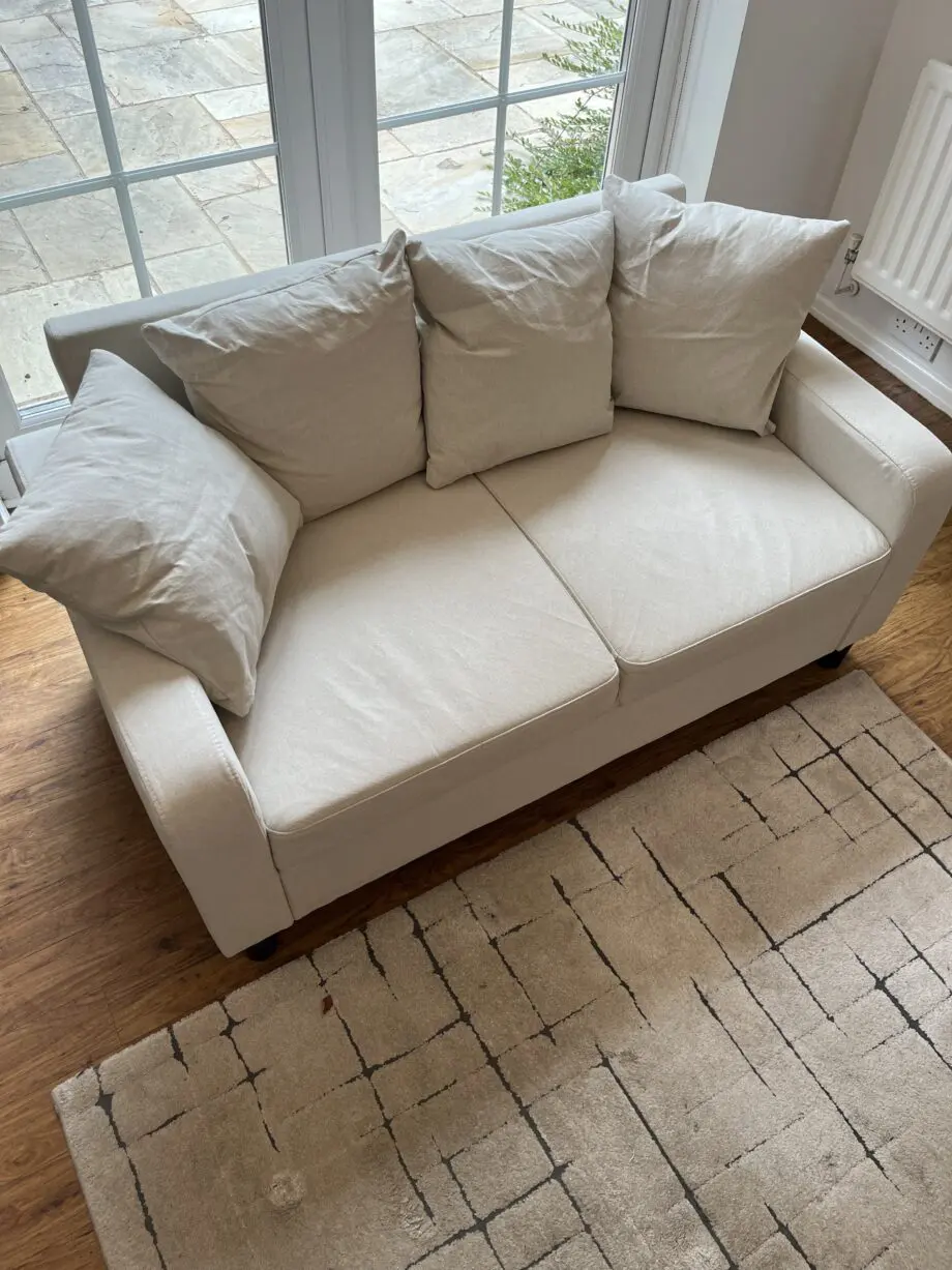 Laura James “Tracy” 2-Seater Sofa – Oatmeal, Like New
