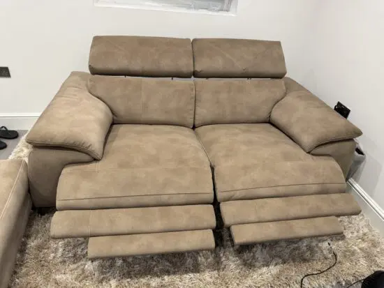 DFS Caldo 2 seater recliner and footstool
