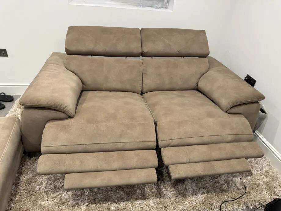 DFS Caldo 2 seater recliner and footstool