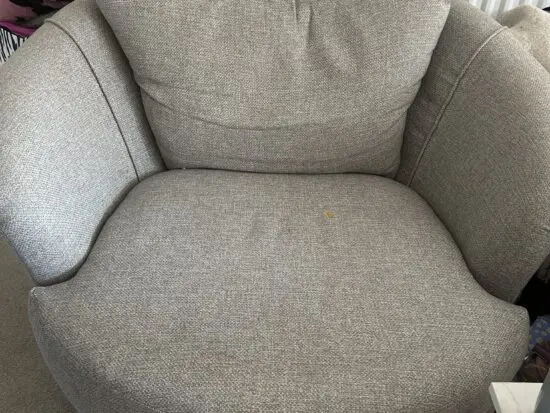 Dfs grey spinny chair