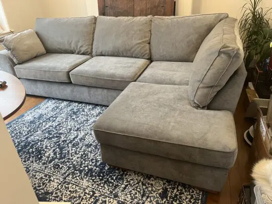 Next Stamford French Grey L-shaped sofa