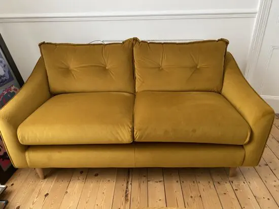 Zofa Hush 3-seater Saffron Velvet