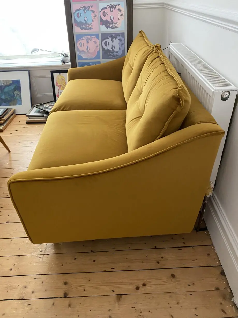 Zofa Hush 3-seater Saffron Velvet
