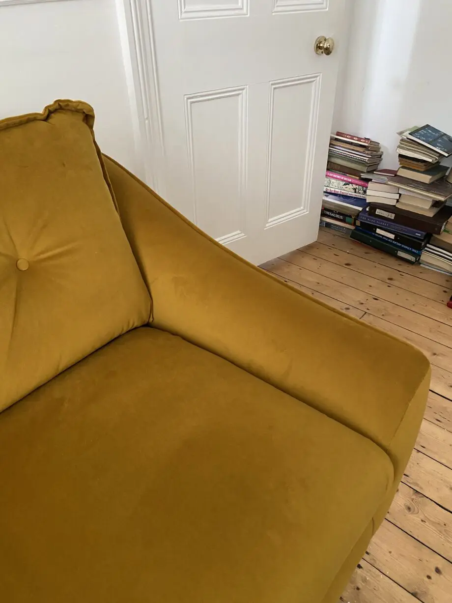 Zofa Hush 3-seater Saffron Velvet