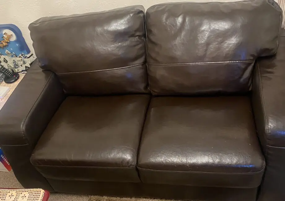2 seater leather style sofa