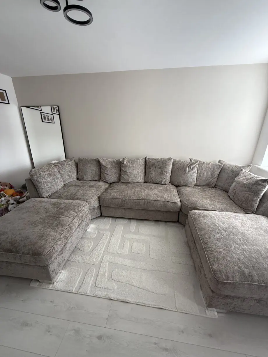 NCF Large Greige U Shape Sofa