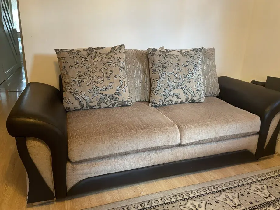 Beige/Brown 3+2 sofa set