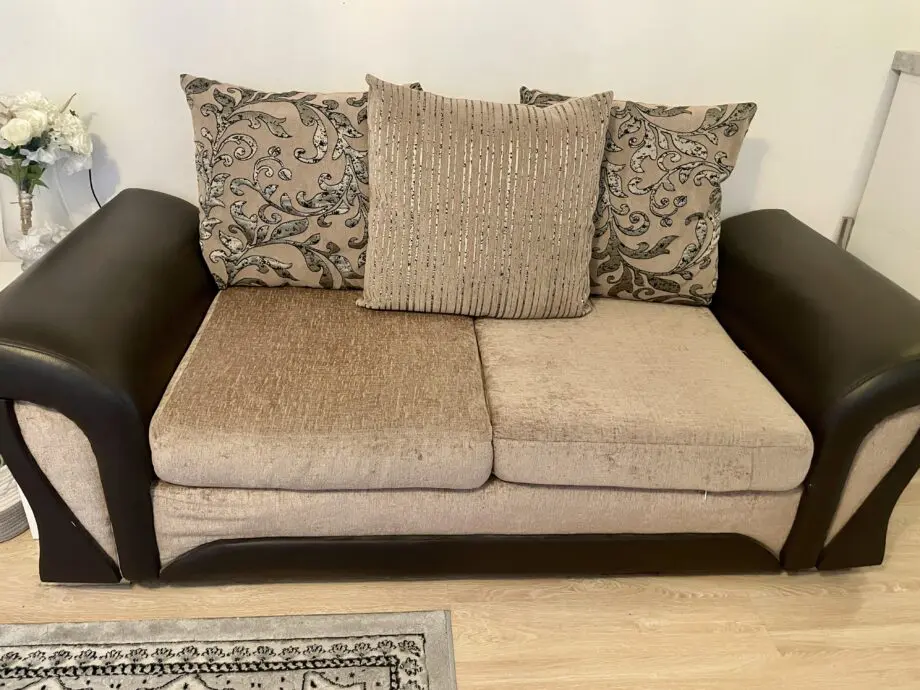 Beige/Brown 3+2 sofa set