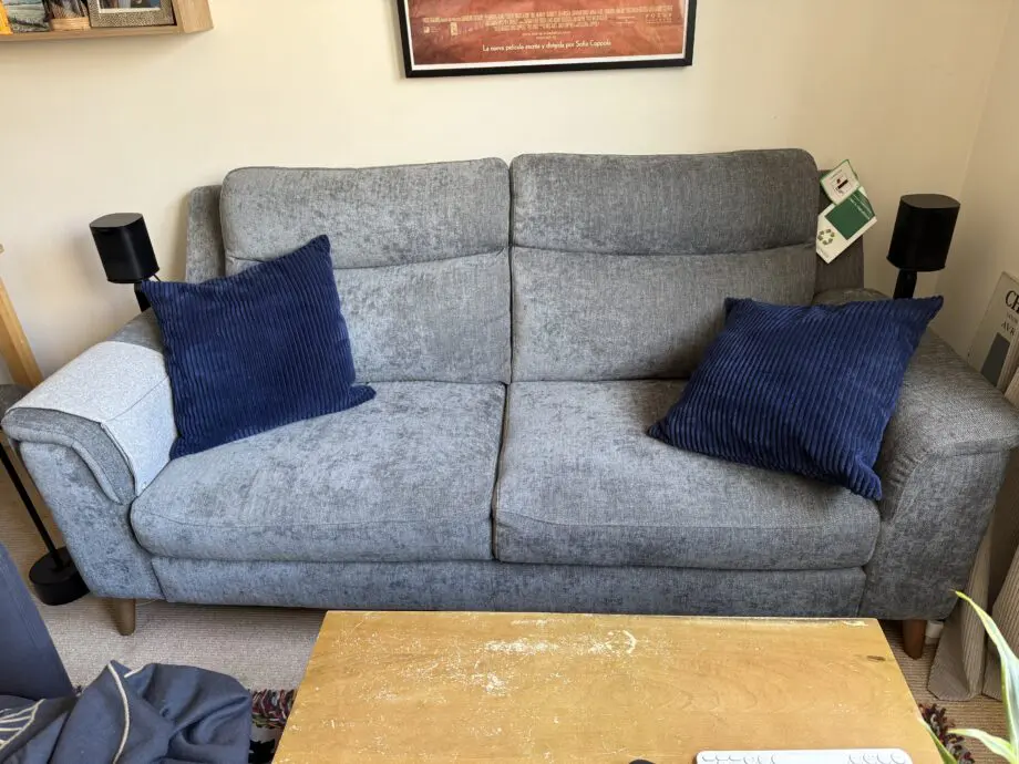 SCS Uxbridge Grey Fabric 3 seater