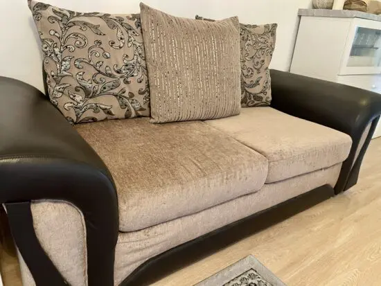 QUICK SALE Beige/Brown 3+2 sofa set