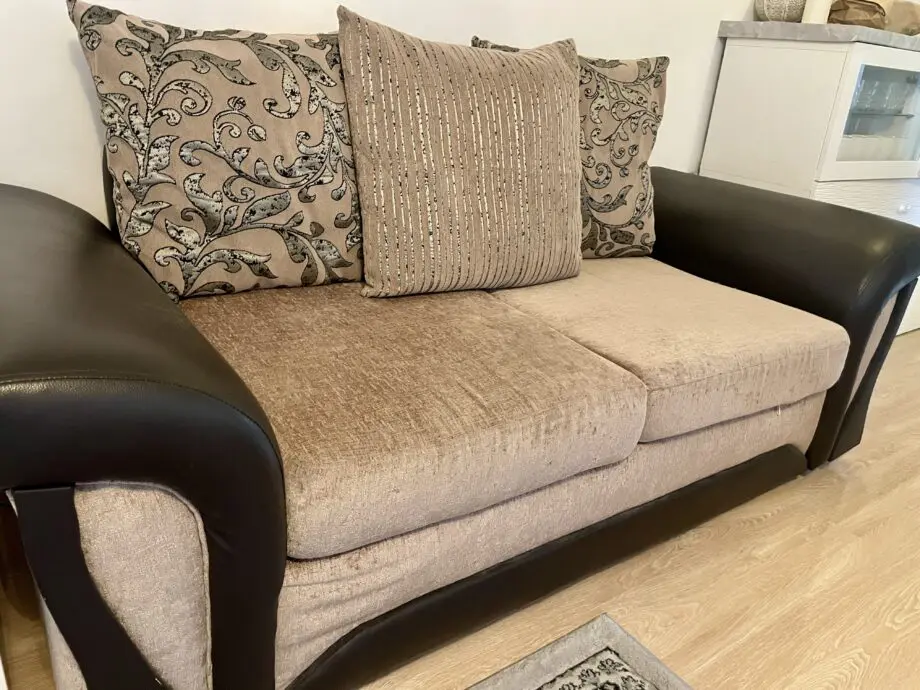 Beige/Brown 3+2 sofa set