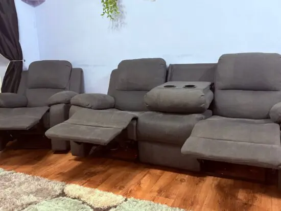 Sofa-shop.co.uk Dark Grey Trento 3 Piece Suite