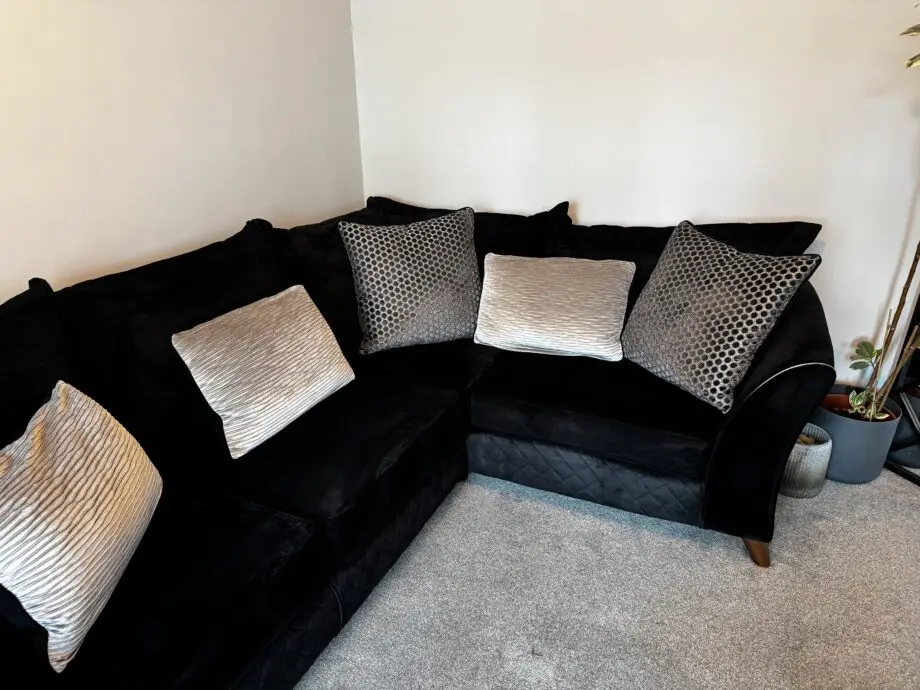 Sofology Shimmer Black Corner Sofa