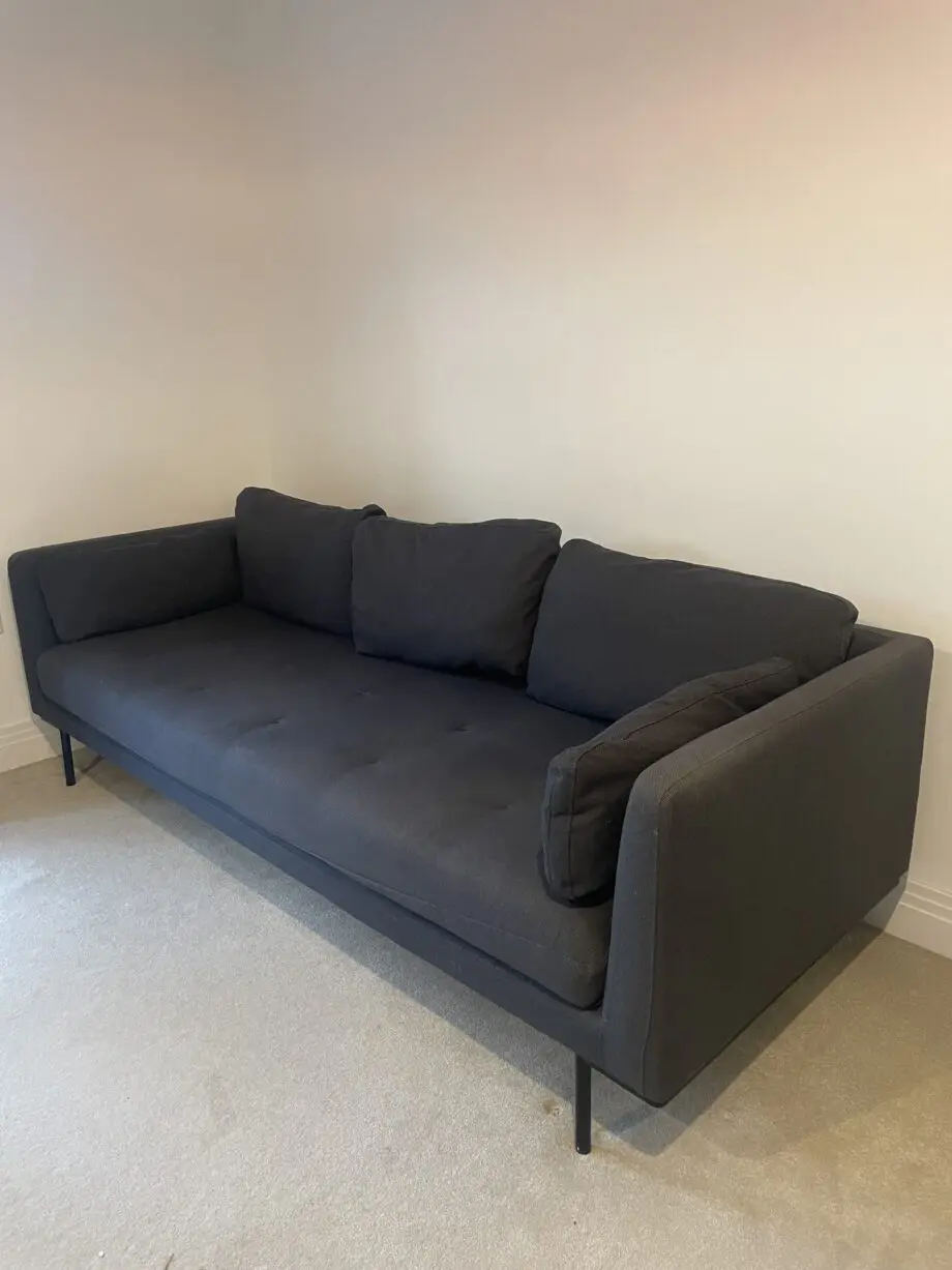 3-Seater charcoal Sofa from MADE