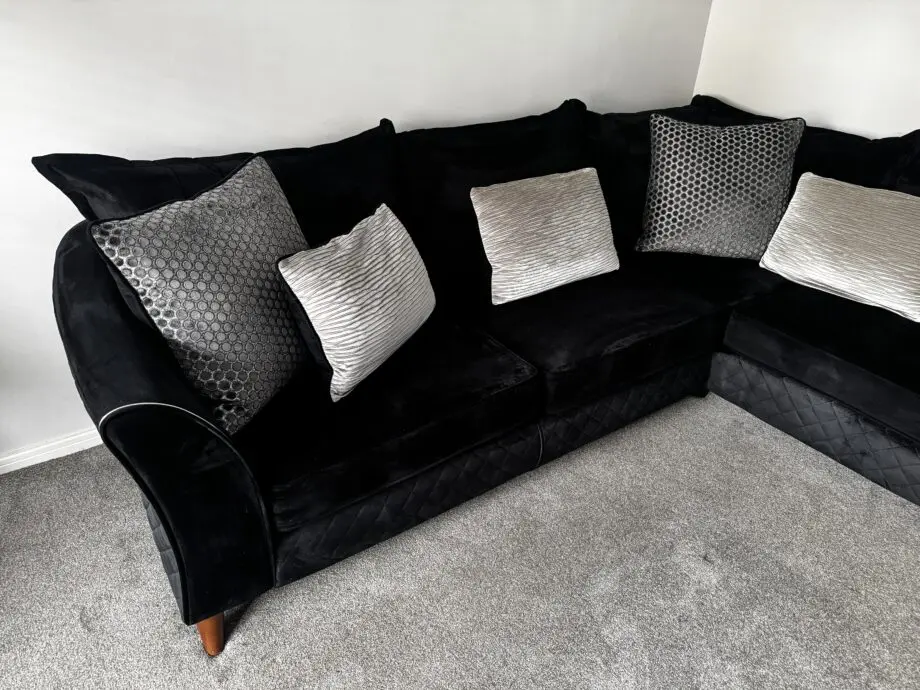 Sofology Shimmer Black Corner Sofa
