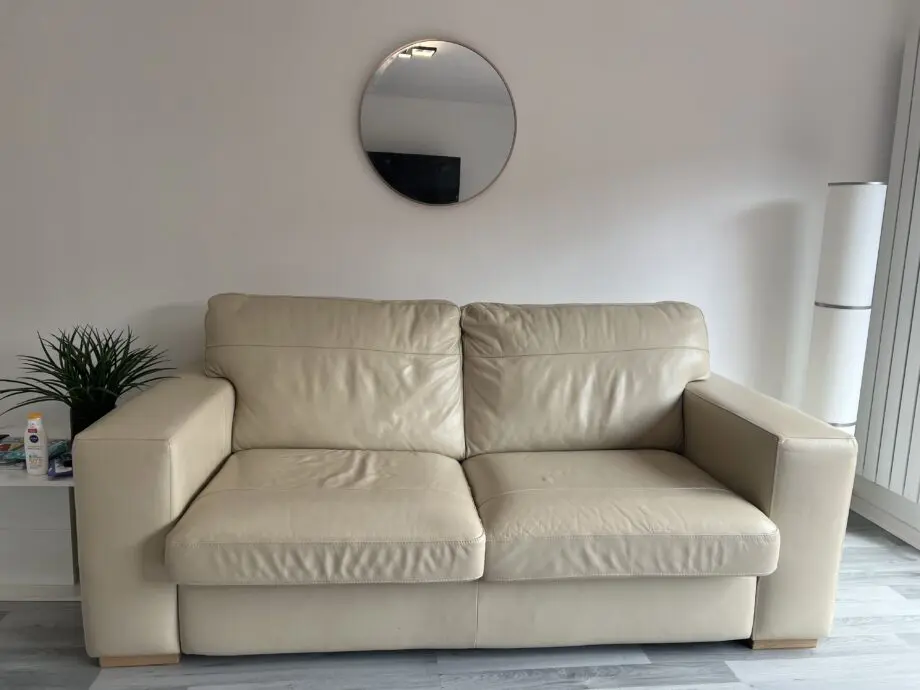 DFS beige 3 seater sofa bed